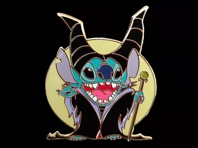 Fantasy Pin - Disney Halloween Stitch Dressed As Maleficent W/ Moon & Staff LE • $14.95