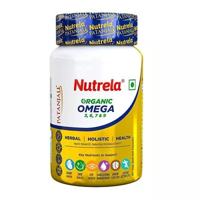 NUTRELA Patanjali Organic Omega 3 6 7 & 9 Nutrition Supplement For Muscle 60 Cap • $35.09