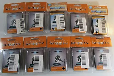 Lot Of 10 Infinity Combined Army Corvus Bell Aswuangs Spitfire Minature Figures • $35.02