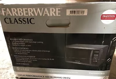 Farberware 1.1 Cu.Ft 1000 Watt Black Stainless Steel Countertop Microwave *READ • $91.99