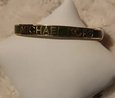 Michael Kors MKJ8116710 Women's Gold Tone BRASS Hinge Bangle  Bracelet • $30