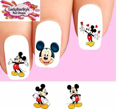 Waterslide Nail Decals Set Of 20 - Mickey Mouse Assorted • $2