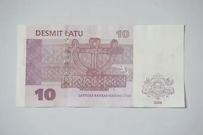 10 Latvian Lats Banknote (LVL) 2008 • $70