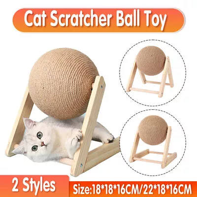 Cat Scratching Ball Cat Scratcher Toy Natural Sisal Scratcher Post For Cats AU • $19.47