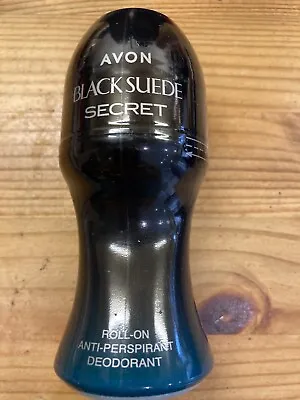 £5 • Buy 1x Avon Black Suede Secret Roll-On Anti-Perspirant Deodorant For HIM 50ml - NEW