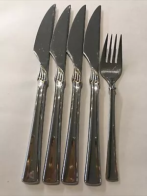 Mikasa Verona Stainless Flatware - 4 Knives 1 Salad Fork • $22.75