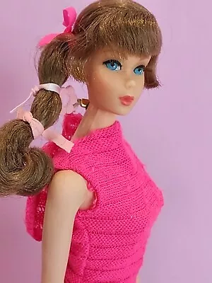 Beautiful Vintage Brownette Talking Barbie In Original Top. Lovely Face Paint! • $9.99