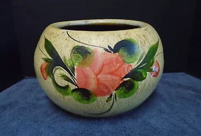 Beautiful 1970's Vintage Hand Sculpted  Hand Painted Mexican Pottery Pot/Planter • $46