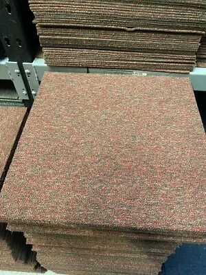 Carpet Tiles Heavy Duty 20pcs 5SQM Office Home Shop Retail Flooring ROSE RED • £29.99