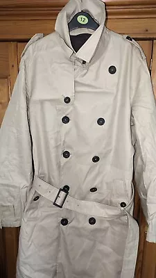 Allegro Milano Raincoat Mackintosh Trenchcoat Mac Coat Beige Large XL Bargain • £14.99