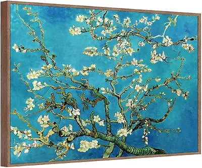 Wall Art Frame Canvas Prints Of Almond Blossom By Vincent Van Gogh Classic Oi... • $31.31