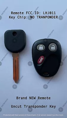 $24.99 • Buy NEW! GM Keyless Entry Remote FOB LHJ011 & NON Transponder KEY Chevy GMC Cadillac