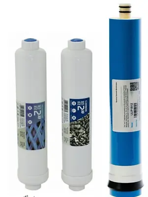 New 3 Stage Reverse Osmosis RO Unit Complete Filters Replacement 100GPD Membrane • £29.90