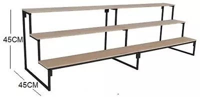 3 Tier Step Unit 2.4M - 3M Long Market Stall Display Stand 150mm X 150mm Steps • £149