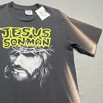 Vintage Jesus Shirt Mens M Black Bible God Marilyn Manson Parody 90's Tee NWT • $74.99