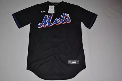 Nike Men's New York Mets Francisco Lindor  Black Cool Base Alternate Jersey NEW • $89