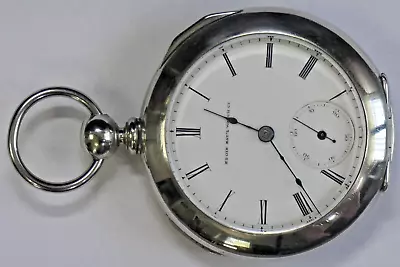 Running 1873 Elgin 18s 15j Gr. 79 Model 1 Adj RR Grade H.H. Taylor Pocket Watch • $0.99