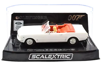 Scalextric James Bond Goldfinger Ford Mustang DPR W/ Lights 1/32 Slot Car C4404 • $49.99