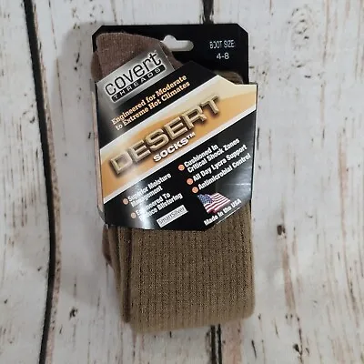 Covert Threads DESERT Socks  Medium Size Hot Climate Cushioned Arch Support 5457 • $9.95