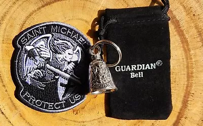 St. Michael Guardian® Bell W/ BIKER PATCH Motorcycle Harley Luck Gremlin Ride • $18.97