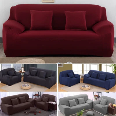 Stretch Fit Sofa Cover Lounge Couch Removable Slipcover Protector 1 2 3 4 Seater • $15.99