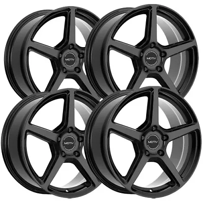 $811.96 • Buy (Set Of 4) Motiv 433B 18x7.5 5x112 +40mm Gloss Black Wheels Rims 18  Inch