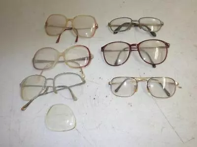 VINTAGE OLD 6pc LOT EYEGLASSES EYE GLASSES FRAMES Optometrist Optician • $11.99