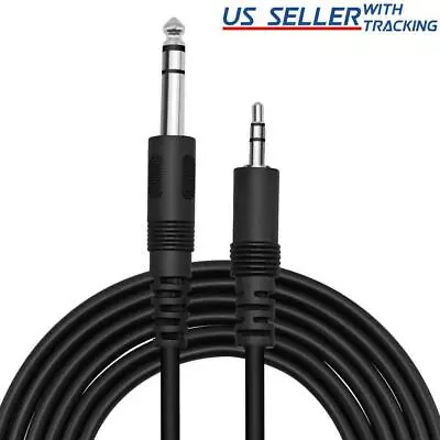 5ft 6.35mm 1/4  To 3.5mm 1/8  Male TRS Stereo Audio Aux Adapter Conversion Cable • $4.74