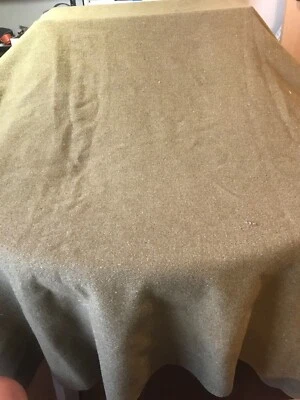$29.95 • Buy Vintage US Army Military Blanket Bed Wool Olive Green 66  X 80 