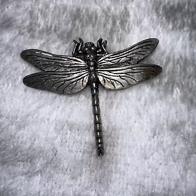 Beautiful Vintage Dragonfly Pin Brooch Signed A R Brown Pewter • £14