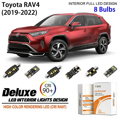 LED Interior Light Kit For Toyota RAV4 2019-2022 White LED Light Bulbs Upgrade • $17.10
