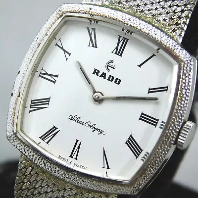 Rado Silver Cologny Hand-winding Men's Vintage Watch Swiss Made E946 • $168