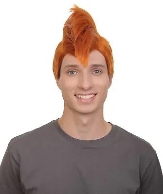 Adult Men’s Animated Goofy Dog Movie Strawberry-blond Mohawk Wig HM-1546 • $29