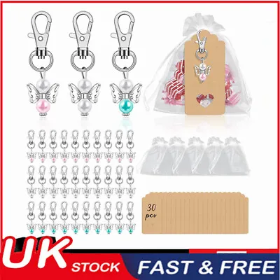 £13.89 • Buy 30Pcs Guardian Angel Pendant Gift Box Decor Metal Keychain Yarn Bag Label UK HOT