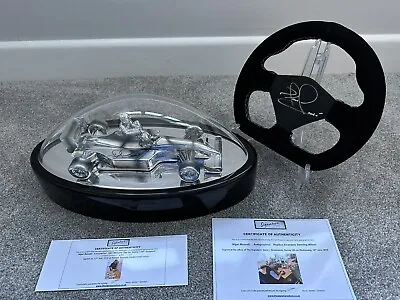Nigel Mansell Hand Signed F1 Racing Style White Steering Wheel & Cased Model COA • £399.99