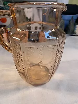 Vintage Hocking Pink Princess Depression Era Glass 64oz Pitcher • $60