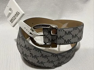 Michael Kors Gray Woman’s  MK Logo Belt Size L  (556078C) Ideal For A Gift!!! • $25.99