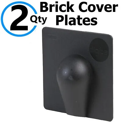 2 Qty Black Brick Buster Plate Cable Wall Entry Tidy Cover Indoor Outdoor • £3.99
