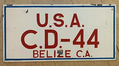 Rare! Belize  Central America Usa  Auto License Plate   Cd 44   Diplomat Consul • $124.99