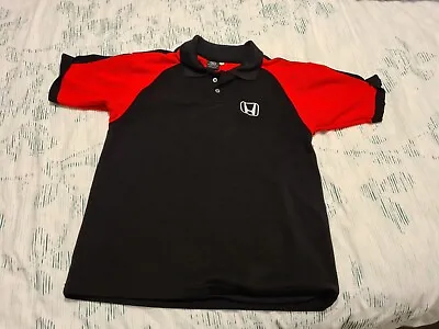 Honda Polo Shirt  T-Shirt  (Red And Black)  Size: Medium • £15