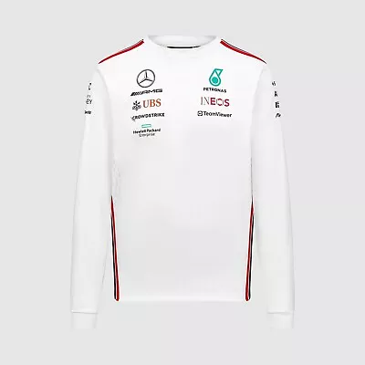 Mercedes AMG Petronas F1 L/S Driver Team White Tee 2023 • $35