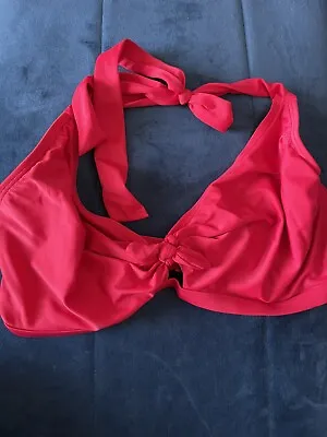 £4.29 • Buy Poir Moi Red Halter Neck Bikini Top. Bra. Swim Wear. Tie Up.