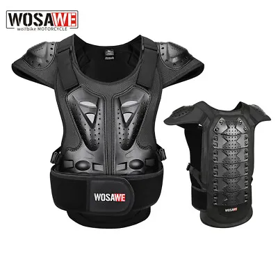 WOSAWE Adult Motorcycle Chest Protector Armor Vest MTB Racing Jacket Back Guards • $50.81