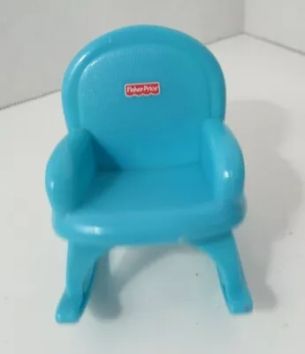 Fisher Price My First Dollhouse Furniture Piece Blue Rocking Chair  • $5.99