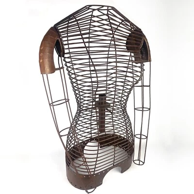 £75 • Buy Mannequin Female Wire Torso With Arms Rusty Rustic Rusted Style