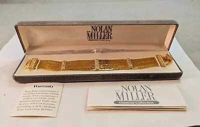 NIB Nolan Miller Star Luster Bracelet Glamour Collection Chain Link Gold • $62.99