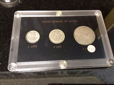 Set Of 3 Silver Coins  First Republic Latvia 1924 1925 1929 • $124.99