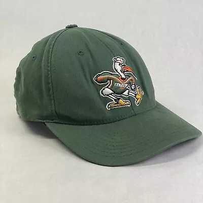 Vintage Miami Hurricanes Canes Nike Team Hat Stitched Logo Flexfit OSFA • $24.96