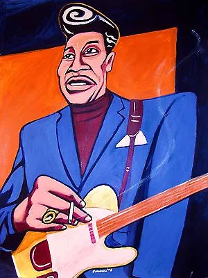 MUDDY WATERS PRINT Poster Mississippi Delta Blues Chess Masters Cd Telecaster  • $109.99