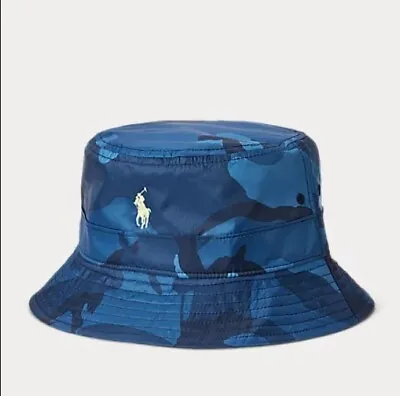 Polo Golf Ralph Lauren Bucket Hat Size S/M Camo Navy TRENDYGOLF Pony Cap Sun • $34.99